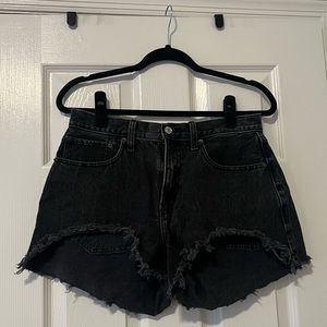 Abercrombie Black Denim Shorts